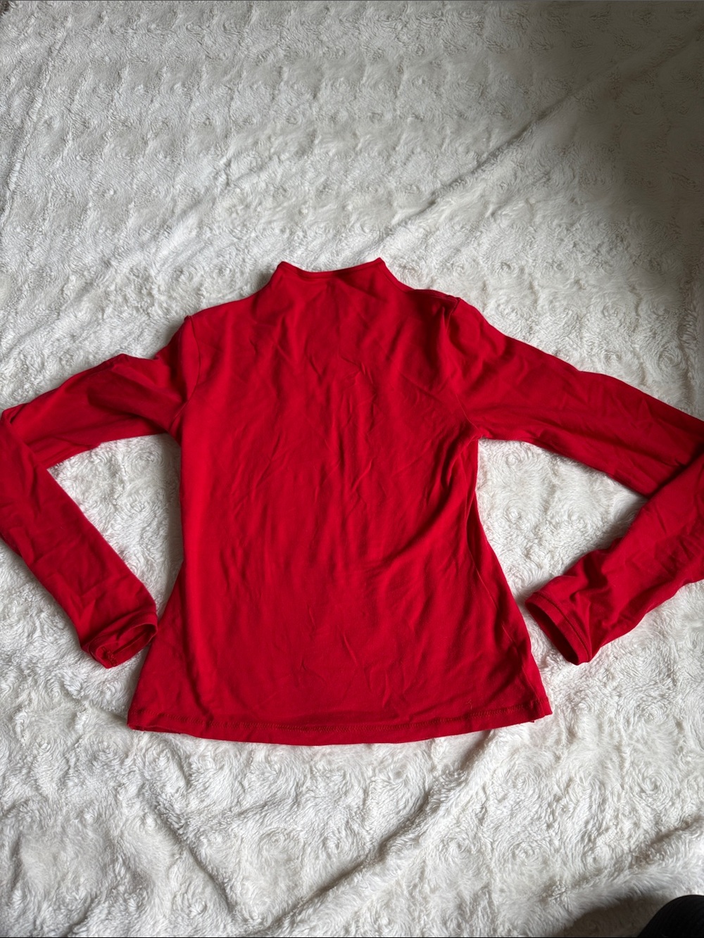 Skims sz M Red Long Sleeve Mock Neck Top - Women